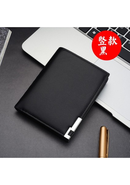 2021 Sıcak Satış Yeni Erkek Kısa Cüzdan Demir Kenar Kore Gençlik Erkek Yatay Cüzdan Trend Kart Paketi Çanta (Yurt Dışından)