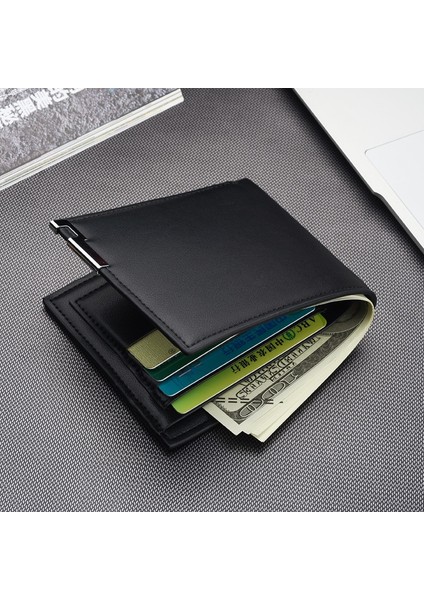 2021 Sıcak Satış Yeni Erkek Kısa Cüzdan Demir Kenar Kore Gençlik Erkek Yatay Cüzdan Trend Kart Paketi Çanta (Yurt Dışından) fiyatları