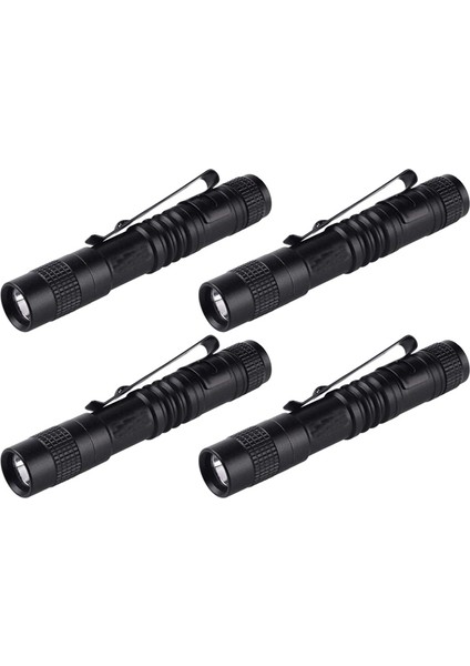 4x El Feneri Kalem Torch Süper Küçük Mini Aaa Xpe-R3 LED Lamba Kemer Klipsi Işık Cep Torch Kılıf ile (Yurt Dışından)