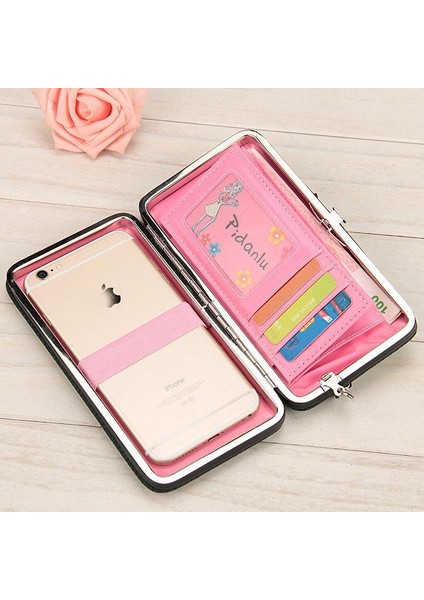 Çok Fonksiyonlu Kore Cüzdan Yay Öğle Yemeği Kutusu Çantası Bayan Uzun Telefon Çanta Cüzdan Kadın Cüzdan Erkek Cüzdan Cüzdan Erkek Çanta Para Çanta Anahtarlık Deri Cüzdan Küçük Cüzdan (Yurt Dışından)