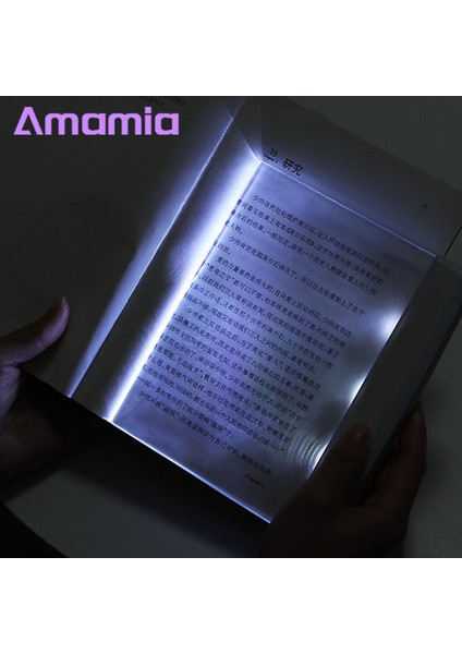 Amamia LED Okuma Işığı Gece Yatakta Düz Plaka Okuma Panel Masa Lambası (Yurt Dışından)