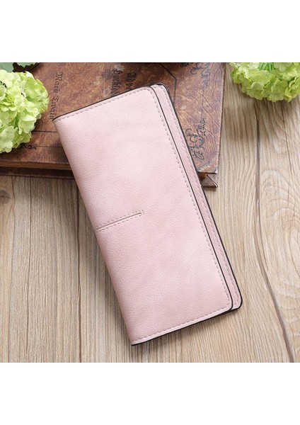 Basit Kadın Uzun Çanta Pu Deri Kart Sahibinin Iki Kat Debriyaj Para Çantası Bayan Kız Rahat Cüzdan (Yurt Dışından) fiyatları