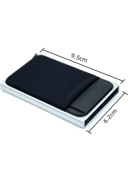 Slanke Rfid Akıllı Cüzdan Kart Sahibinin Metal Ince Ince Erkek Kadın Cüzdan Pop Up Minimalist Cüzdan Küçük Siyah Çanta Metal Vallet (Yurt Dışından)