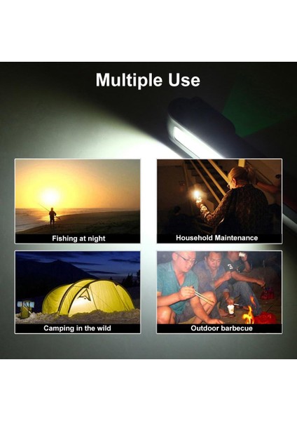 Taşınabilir USB Şarj Edilebilir LED Cob Çalışma Lambası Işık Dış Mekan Mıknatıslı Kanca El Feneri (Yurt Dışından) modelleri