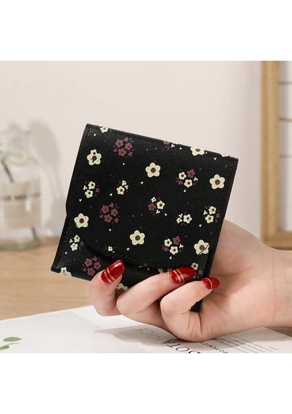 Yaz Taze Çok Renkli Çiçek Öğrenci Kartları Cüzdan Moda Basit Çoklu Kart Mini Ultra-Ince Toka Kartları Kılıfları Kadın Cüzdan (Yurt Dışından)