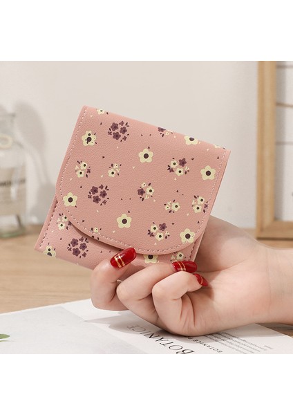 Yaz Taze Çok Renkli Çiçek Öğrenci Kartları Cüzdan Moda Basit Çoklu Kart Mini Ultra-Ince Toka Kartları Kılıfları Kadın Cüzdan (Yurt Dışından)