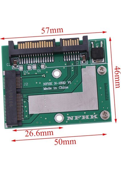 Sıcak Satış Msata SSD 2.5 ''sata 6.0gps Adaptörü Dönüştürücü Kart Modülü Kurulu Mini Pcie SSD Yüksek Kalite (Yurt Dışından)