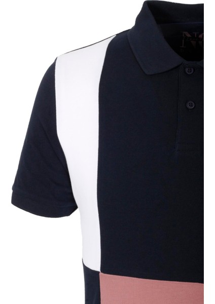 Erkek Polo Yaka Tişört Lacivert Pamuk Slim Fit Ribanalı Kol Garnili T-Shirt Ncs Jeans 1165 fırsatları