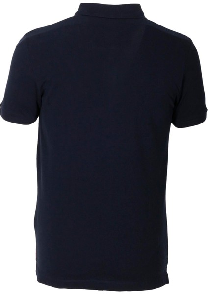 Erkek Polo Yaka Tişört Lacivert Pamuk Slim Fit Ribanalı Kol Garnili T-Shirt Ncs Jeans 1165 indirimleri