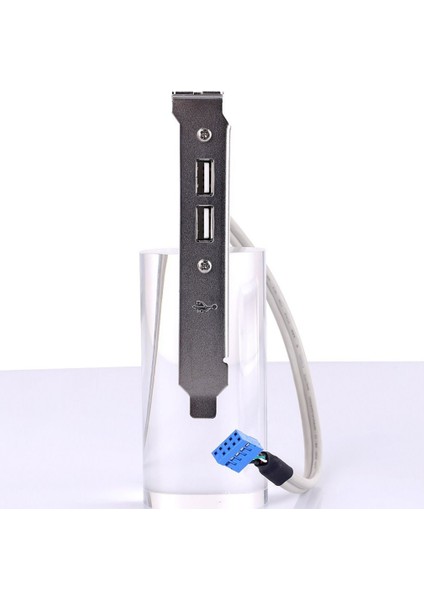 2 Port USB 2.0 Ila 9 Pin Anakart Başlık Braketi Uzatma Kablosu Bilgisayar Arka Panel Braketi 9pin Sıcak Satış Adaptörü Yeni (Yurt Dışından)
