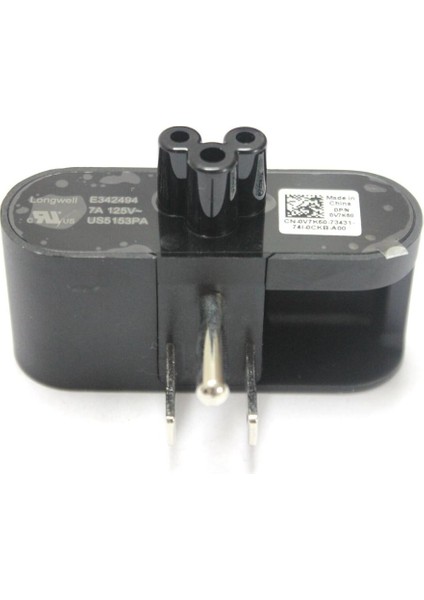 Dell Xps 15 Slim Güç Adaptörleri Için 3 Prong Abd Ac Güç Adaptörü Duvar Fişi 65W 90W 130W 0V7K50 E342494 (Yurt Dışından)