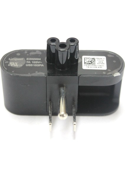 Dell Xps 15 Slim Güç Adaptörleri Için 3 Prong Abd Ac Güç Adaptörü Duvar Fişi 65W 90W 130W 0V7K50 E342494 (Yurt Dışından)