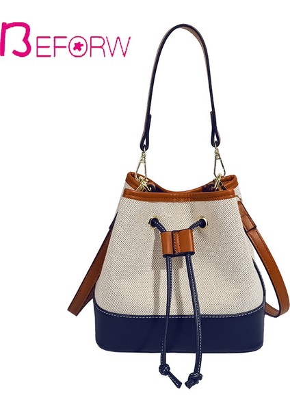 Beforw Moda Kadın Kova Çanta Hasır Çanta Dokuma Omuz Çantası Çanta Crossbody Çanta Eğlence Tarzı Rahat Yaz Için Uygun (Yurt Dışından) fiyatları