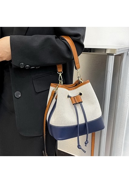 Beforw Moda Kadın Kova Çanta Hasır Çanta Dokuma Omuz Çantası Çanta Crossbody Çanta Eğlence Tarzı Rahat Yaz Için Uygun (Yurt Dışından) fırsatları
