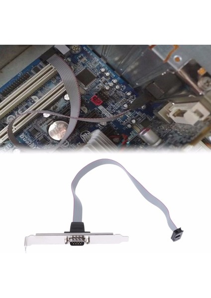 Seri 9 Pin Db9 RS232 Anakart Com Bağlantı Noktası Şerit Kablo Konnektör Braketi 27 cm Kablolar (Yurt Dışından) modelleri