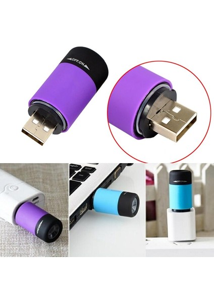 【yeni Ürün】 Taşınabilir Mini LED Işık USB Şarj Edilebilir Açık Su Geçirmez Anahtarlık Torch Lambası Işıkları Çok Renkli Çocuk El Feneri (Yurt Dışından)