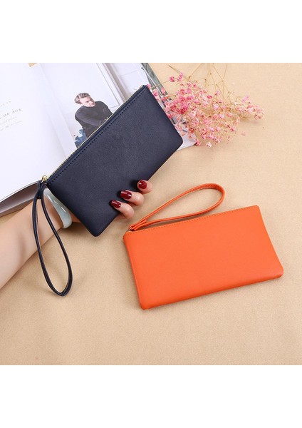 2022 Yeni Fermuarlı Bayan Uzun Cüzdan Bozuk Para Cüzdanı Cüzdan Pu Moda El Çantası Büyük Kapasiteli Bayan Cüzdan Kadın El Çantası (Yurt Dışından)