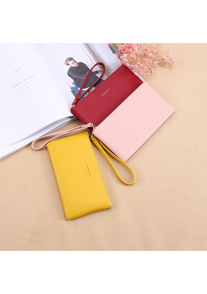 2022 Yeni Fermuarlı Bayan Uzun Cüzdan Bozuk Para Cüzdanı Cüzdan Pu Moda El Çantası Büyük Kapasiteli Bayan Cüzdan Kadın El Çantası (Yurt Dışından) indirimleri