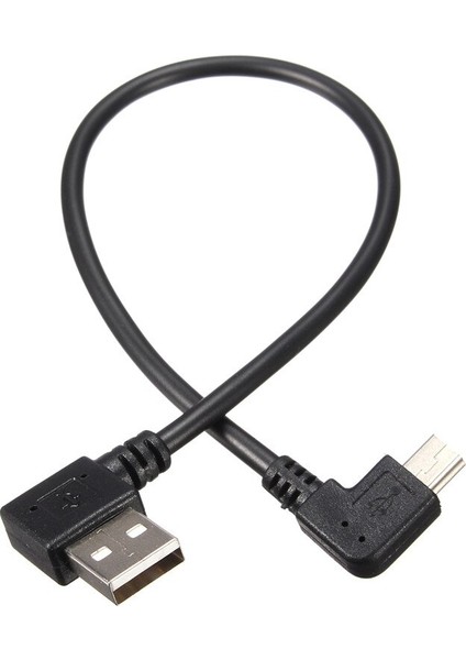 Erkek Sağ 90 Derece Açılı Mini USB Kablosu Mini 25 cm Usb'den USB 2.0 Data Sync Şarj Aleti Kablosu Cep Telefonu Için Mp3 Mp4 Kamera (Yurt Dışından) fiyatları