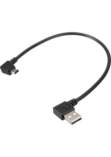 Erkek Sağ 90 Derece Açılı Mini USB Kablosu Mini 25 cm Usb'den USB 2.0 Data Sync Şarj Aleti Kablosu Cep Telefonu Için Mp3 Mp4 Kamera (Yurt Dışından) modelleri
