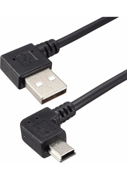 Erkek Sağ 90 Derece Açılı Mini USB Kablosu Mini 25 cm Usb'den USB 2.0 Data Sync Şarj Aleti Kablosu Cep Telefonu Için Mp3 Mp4 Kamera (Yurt Dışından) indirimleri