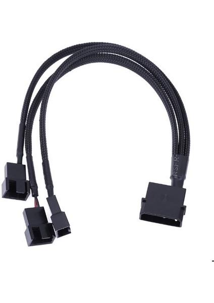 4pin Ide Molex 3 Bağlantı Noktalı 3pin/4pin Soğutucu Fan Splitter Güç Kablosu Uzatma Kablosu Siyah Kollu Örgülü Kablo Konektörü (Yurt Dışından) fiyatları