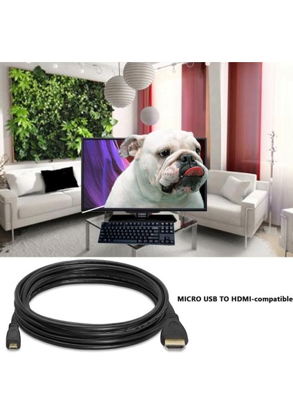 1m 1080P Tel Kablo Tv Av Adaptörü Mikro HDMI Uyumlu - HDMI Uyumlu Cep Telefonları Tabletler Hdtv Kamera Paketi (Yurt Dışından) indirimleri