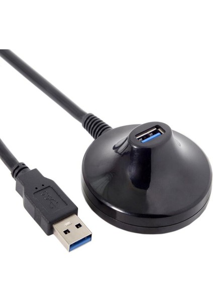 1.5 M Masaüstü USB 3.0 Tip A Erkek - Dişi Uzatma Veri Şarj Kablosu Stand Tabanlı Korumalı (Yurt Dışından)