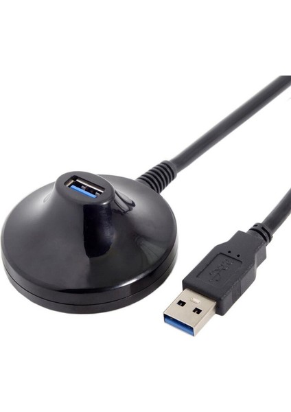 1.5 M Masaüstü USB 3.0 Tip A Erkek - Dişi Uzatma Veri Şarj Kablosu Stand Tabanlı Korumalı (Yurt Dışından)