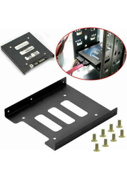 Sabit Sürücü Ray Metal 2,5 Inç Veya 3,5 Inç SSD Sabit Sürücü Metal Montaj Adaptör Braketi (Yurt Dışından)
