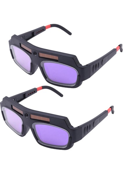 Zoroom 2 Adet Güneş Ed Otomatik Kararan Kaynak Maskesi Kask Gözlük Kaynakçı Gözlük Ark Anti-Şok Lens Göz Koruması (Yurt Dışından)