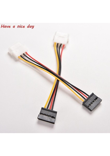2 Adet/grup 4 Pin Ide Molex 15 Pin Seri Ata Sata HDD Sabit Disk Güç Adaptörü Kabloları (Yurt Dışından)