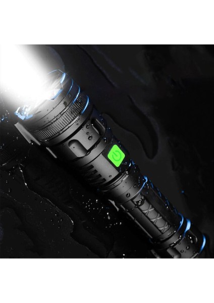 LED Güçlü Işık El Feneri Süper Parlak Uzun Menzilli Şarj Edilebilir Dış Mekan El Feneri M11-T6 (1X18650 Lityum) (Yurt Dışından)