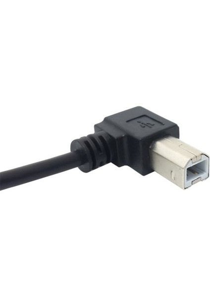 90 Derece Sol Açılı USB 2.0 A Erkek Sola Açılı USB 2.0 B Erkek Tarayıcı Yazıcı Kablosu 20 cm (Yurt Dışından)