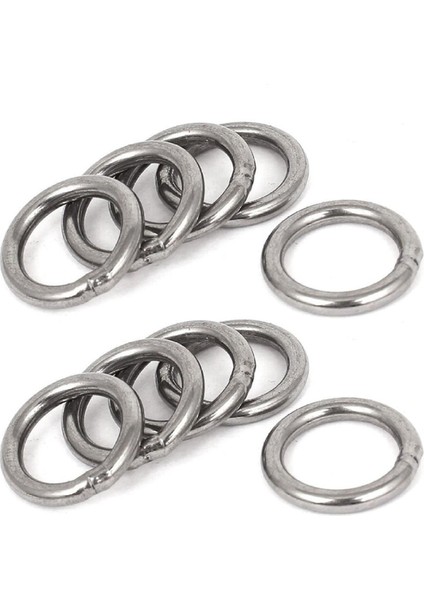 20MM x 3mm Paslanmaz Çelik Dokuma Çemberleme Kaynaklı O Ringler 10 Adet (Yurt Dışından)