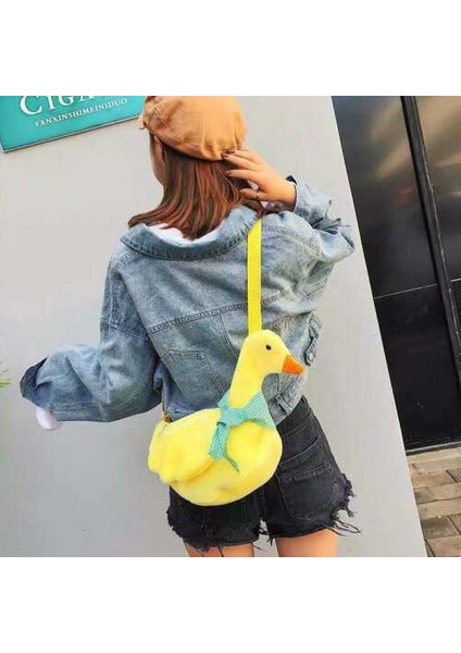 Kızların Peluş Ördek Omuz Çantası Çocuklar Sevimli Karikatür Hayvan Şekli Crossbody Tutucu Rahat Fermuarlı Messenger Çanta (Yurt Dışından) fiyatları