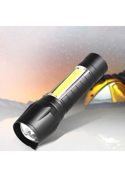 Vimite Güçlü El Feneri Açık Su Geçirmez Taşınabilir USB Şarj Edilebilir LED Flaş Işık Ev Acil Durum Lambası (Yurt Dışından)