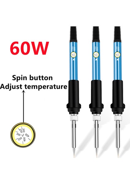 Ayarlanabilir Sıcaklık Elektrikli Havya 220V 110V 60W Kaynak Lehim Rework Istasyonu Isı Kalem Ipuçları Onarım Aracı (Yurt Dışından)