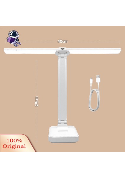 Grebest LED Masa Lambası Enerji Tasarruflu USB Şarjlı Dokunmatik Kontrol Çift Kafalı Masa Lambası (Yurt Dışından)