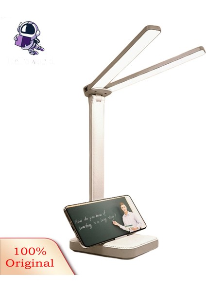 Grebest LED Masa Lambası Enerji Tasarruflu USB Şarjlı Dokunmatik Kontrol Çift Kafalı Masa Lambası (Yurt Dışından)