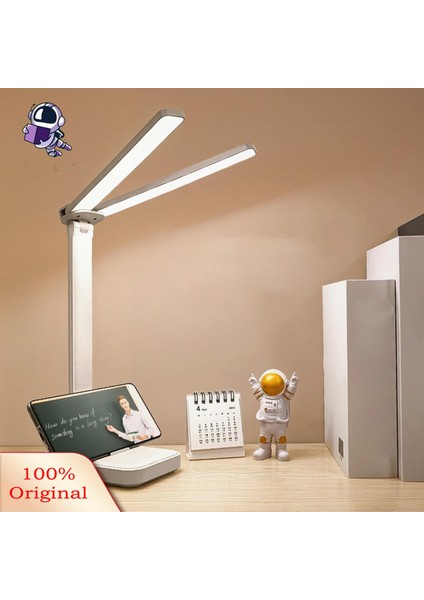 Grebest LED Masa Lambası Enerji Tasarruflu USB Şarjlı Dokunmatik Kontrol Çift Kafalı Masa Lambası (Yurt Dışından)