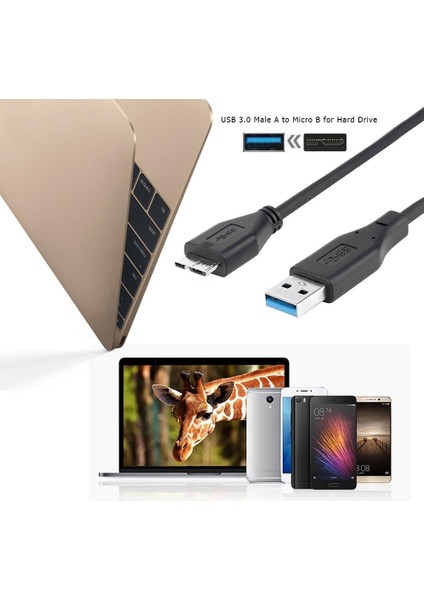 0.5 M USB 3.0 Tip A'dan Mikro B'ye Dönüştürücü Kablo Usb3.0 Hızlı Veri Senkronizasyon Kablosu Kablosu Tel Harici Sabit Disk Disk HDD Için (Yurt Dışından) indirimleri