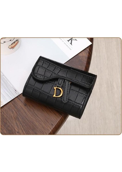 Lüks Kısa Kare Pu Cüzdan Büyük Kapasiteli Katlanır Cüzdan Kadınlar Için Bozuk Para Cüzdanı Kart Sahibinin Çile Çantalar Moda Debriyaj Çanta (Yurt Dışından)