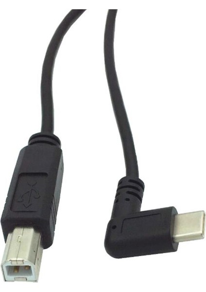 50 cm Dirsek Açılı Usb-C USB 3.1 Tip-C Tip C Erkek Konnektör USB 2.0 B Tipi Erkek Veri Yazıcı Kablosu 0.5 M (Yurt Dışından)