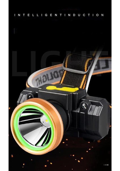 [rongcai] Cod Dış Mekan Şarj Edilebilir Güçlü Far Su Geçirmez Balıkçılık Işık Dış Mekan Kafaya Monte El Feneri (Yurt Dışından)