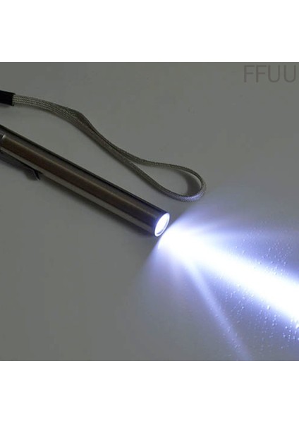 [rongcai] [hazır Stok] Paslanmaz Çelik Mini LED El Feneri Klipsli Şarj Edilebilir USB Şarjı (Yurt Dışından)