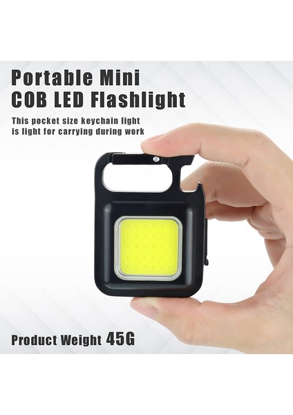Taşınabilir LED Cep Feneri Anahtarlık USB Açık Kamp Tirbuşon Dere (Yurt Dışından)