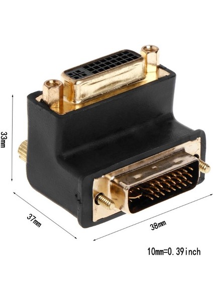 90 Derece Sağ Açılı DVI 24 + 5 D Dvı-D Dijital Çift Bağlantı Erkek Kadın Uzatma Adaptörü Hdtv LCD Monitör M17F (Yurt Dışından)