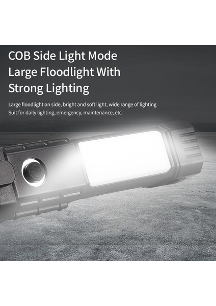 Çok Fonksiyonlu USB Şarj Edilebilir Manyetik LED El Feneri Çekiç Torch ile Açık Su Geçirmez Acil Çalışma Işığı (Yurt Dışından) fırsatları