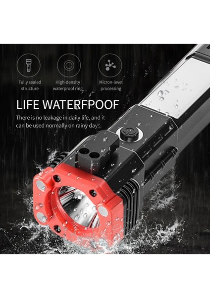 Çok Fonksiyonlu USB Şarj Edilebilir Manyetik LED El Feneri Çekiç Torch ile Açık Su Geçirmez Acil Çalışma Işığı (Yurt Dışından) indirimleri